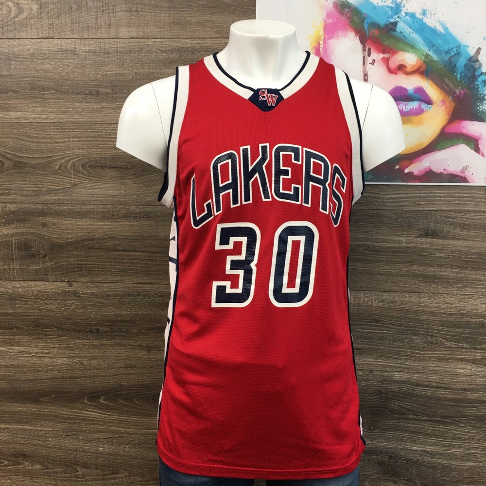 VINTAGE Russell Athletic Lakers 30 Perkins Basketball Jersey Red Mens Size 44